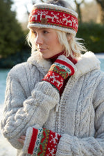 Load image into Gallery viewer, lusciousscarves wool head band Pachamama Reindeer Christmas Headband
