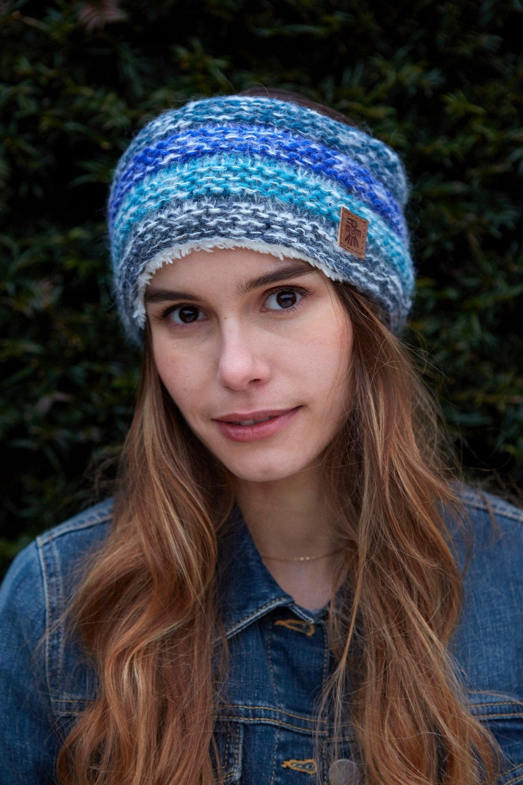 lusciousscarves wool head band Pachamama Sierra Nevada Headband Blue