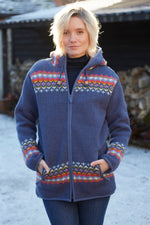 Load image into Gallery viewer, lusciousscarves wool hoody Pachamama Clifden Hoody Denim
