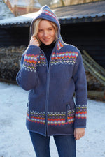 Load image into Gallery viewer, lusciousscarves wool hoody Pachamama Clifden Hoody Denim
