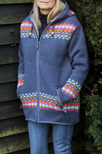 Load image into Gallery viewer, lusciousscarves wool hoody Pachamama Clifden Hoody Denim
