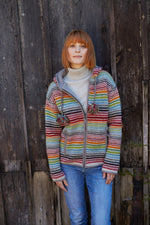 Load image into Gallery viewer, lusciousscarves wool hoody Pachamama Hoxton Stripe Hoody
