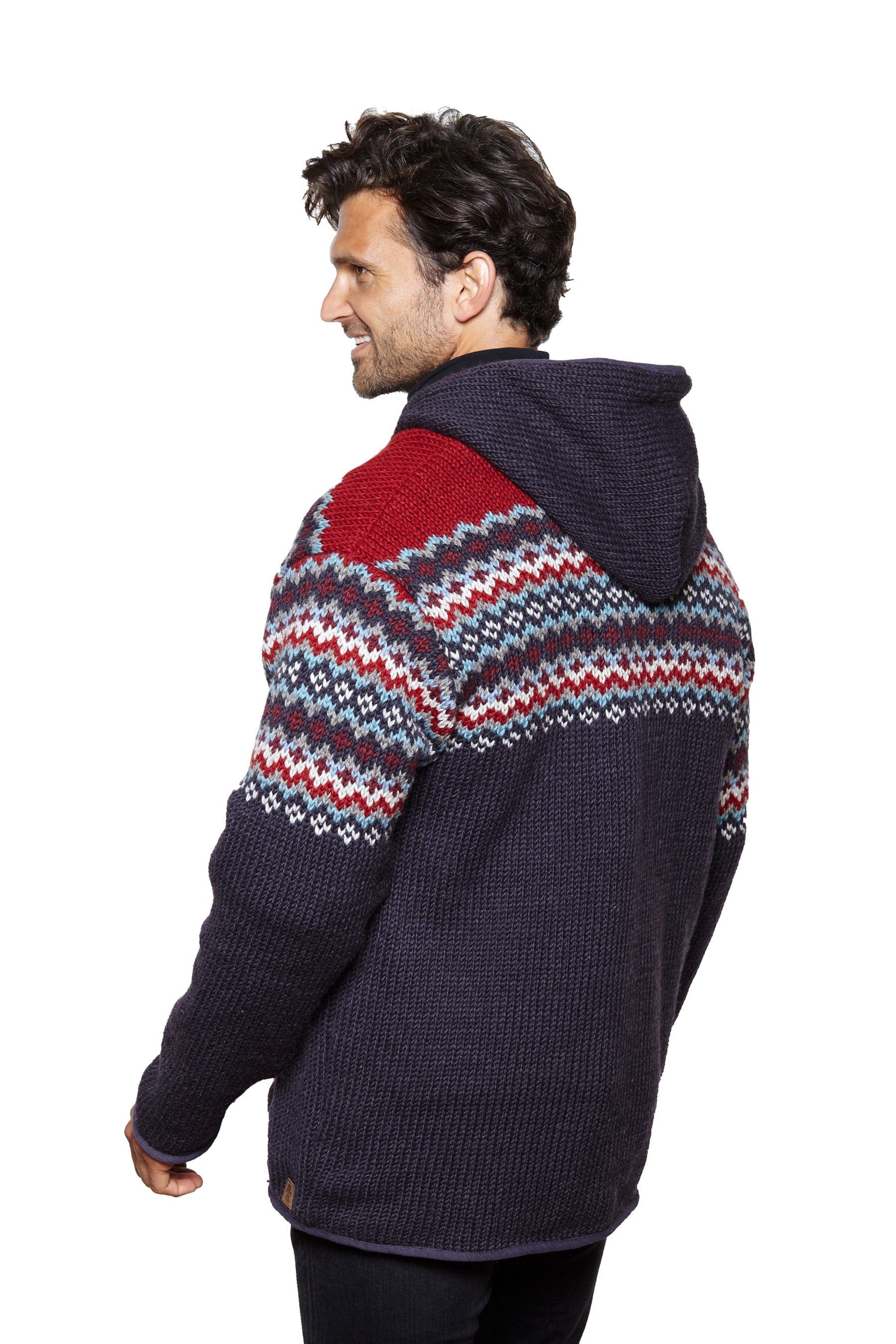 lusciousscarves wool hoody Pachamama Mens Clifden Hoody Red