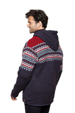 Load image into Gallery viewer, lusciousscarves wool hoody Pachamama Mens Clifden Hoody Red
