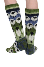 Load image into Gallery viewer, lusciousscarves wool socks Pachamama Flock Of Sheep Long Socks
