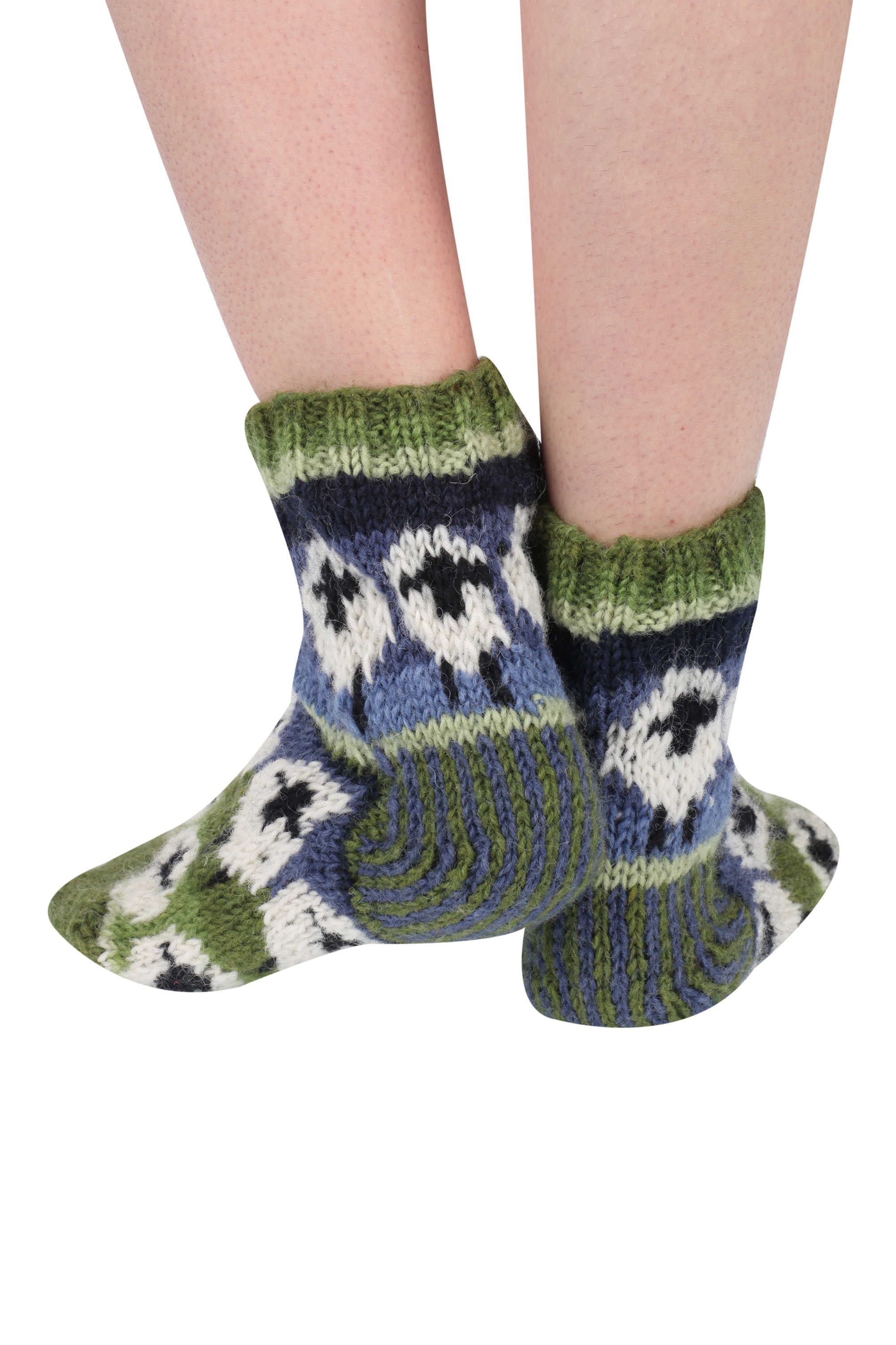 lusciousscarves wool socks Pachamama Flock Of Sheep Sofa Socks