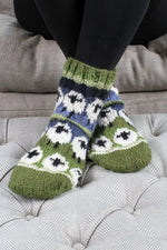 Load image into Gallery viewer, lusciousscarves wool socks Pachamama Flock Of Sheep Sofa Socks
