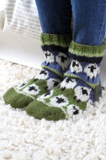 Load image into Gallery viewer, lusciousscarves wool socks Pachamama Flock Of Sheep Sofa Socks
