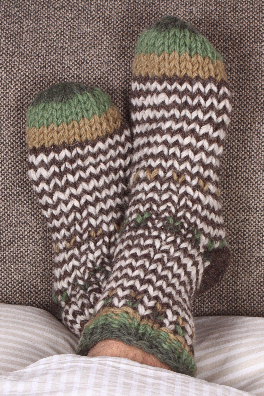 lusciousscarves wool socks Pachamama Santiago Sofa Socks Bark