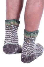 Load image into Gallery viewer, lusciousscarves wool socks Pachamama Santiago Sofa Socks Bark
