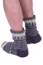 Load image into Gallery viewer, lusciousscarves wool socks Pachamama Santiago Sofa Socks Charcoal
