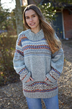 Load image into Gallery viewer, lusciousscarves wool sweater medium Pachamama Tikal Sweater
