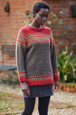 Load image into Gallery viewer, lusciousscarves wool sweater Pachamama Elgin Sweater Burgundy
