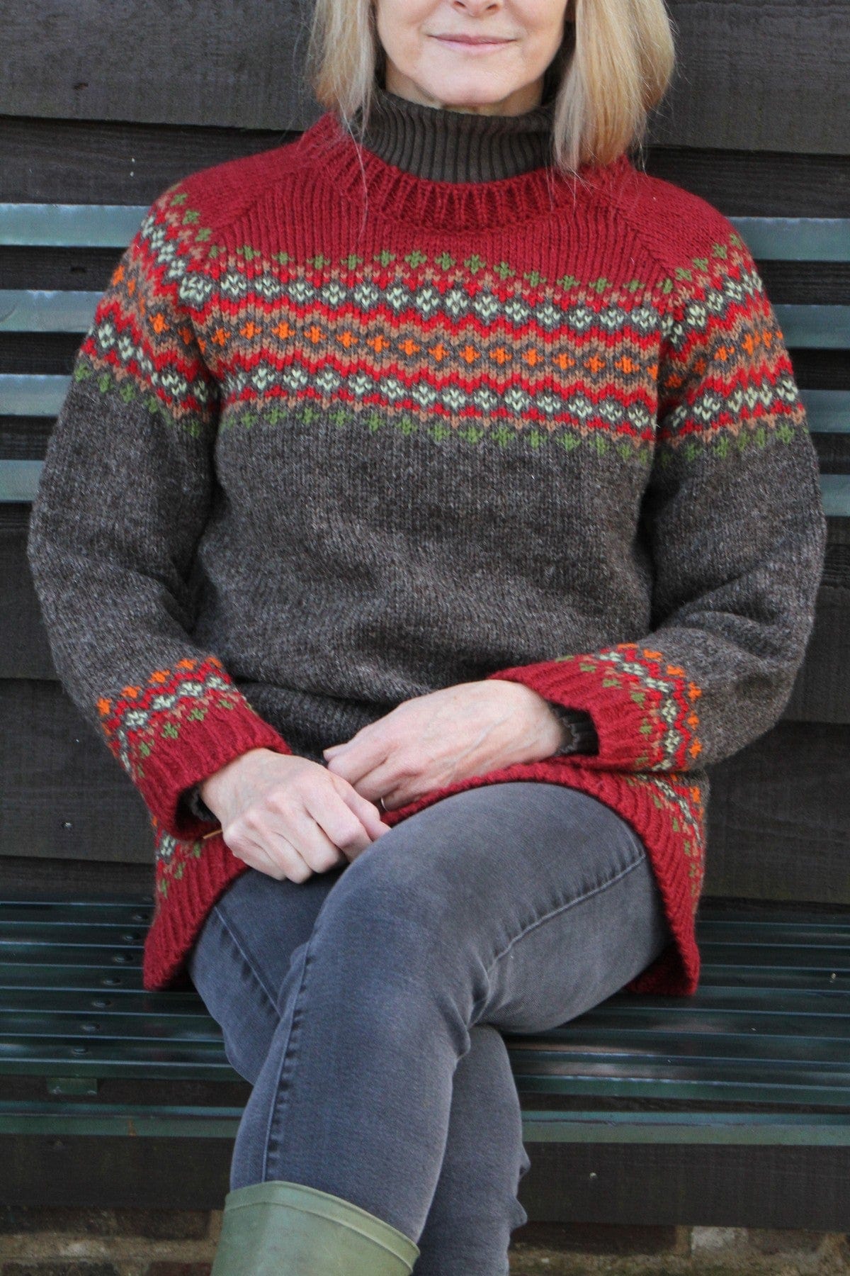 lusciousscarves wool sweater small Pachamama Elgin Sweater Burgundy