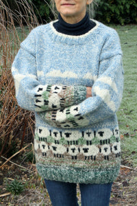 lusciousscarves wool sweater small Pachamama Hazy Sheep Sweater