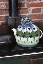 Load image into Gallery viewer, lusciousscarves wool tea cosy Pachamama Flock Of Sheep Tea Cosy
