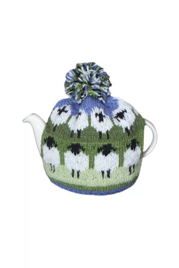 lusciousscarves wool tea cosy Pachamama Flock Of Sheep Tea Cosy