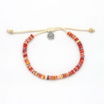 Load image into Gallery viewer, Pineapple Island Bracelets Pineapple Island Ahiki Natural Beaded Bracelet, Adjustable Bracelet Sunset
