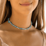 Load image into Gallery viewer, Pineapple Island necklace Pineapple Island Troca Shell Necklace in Turquoise / White
