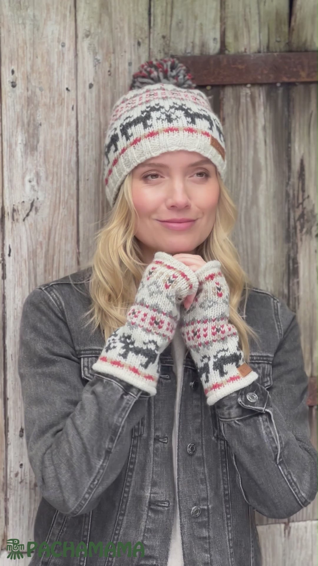 Pachamama Ladies Crafty Cat Hand Warmers , Handknitted , Fairtrade