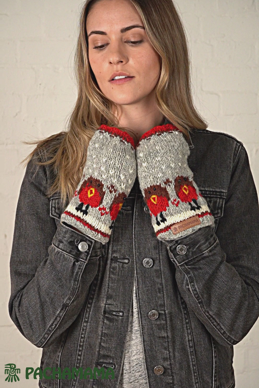 Pachamama Hand Knitted Robin Heandwarmers , Fairtrade