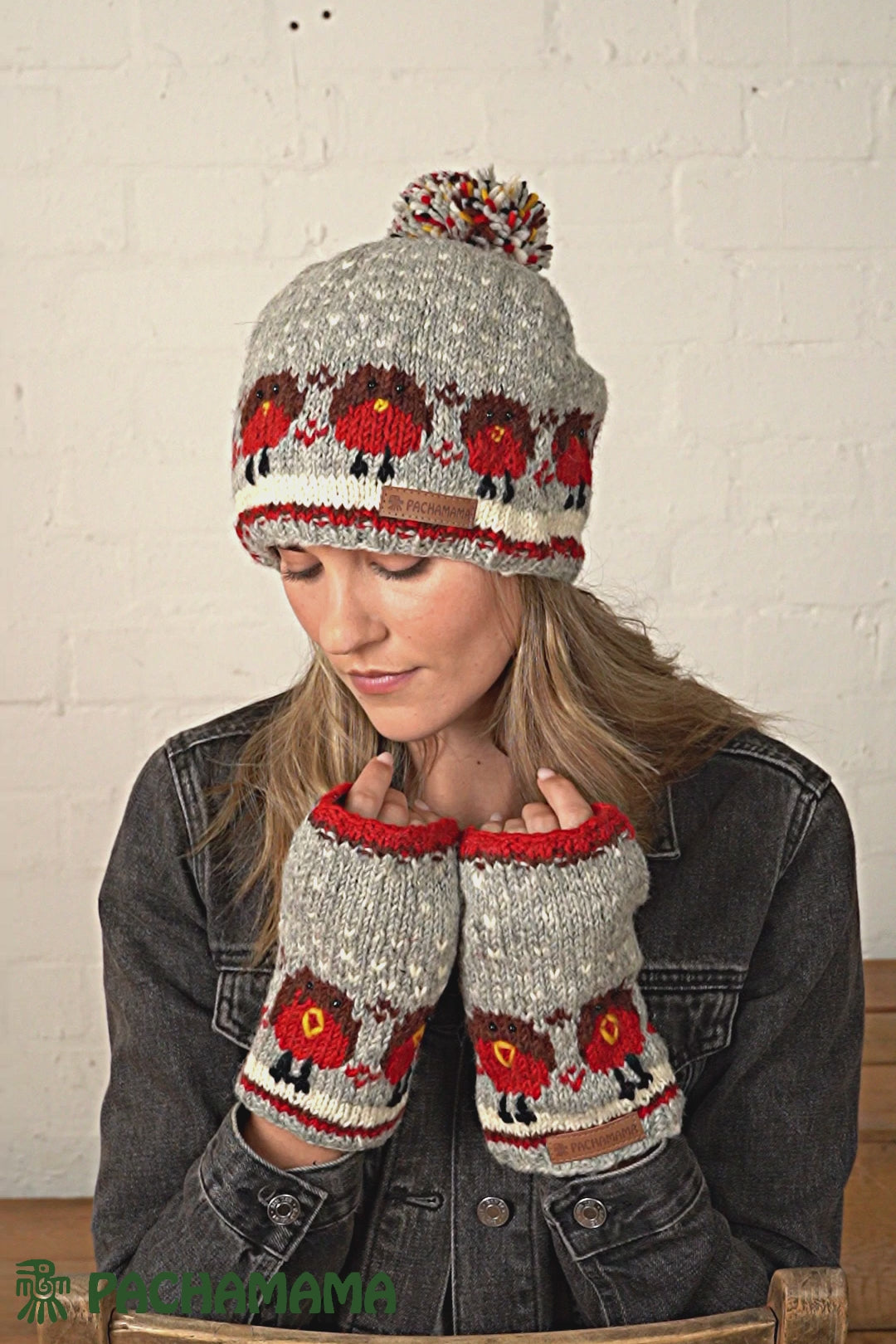 Pachamama Hand Knitted Robin Heandwarmers , Fairtrade