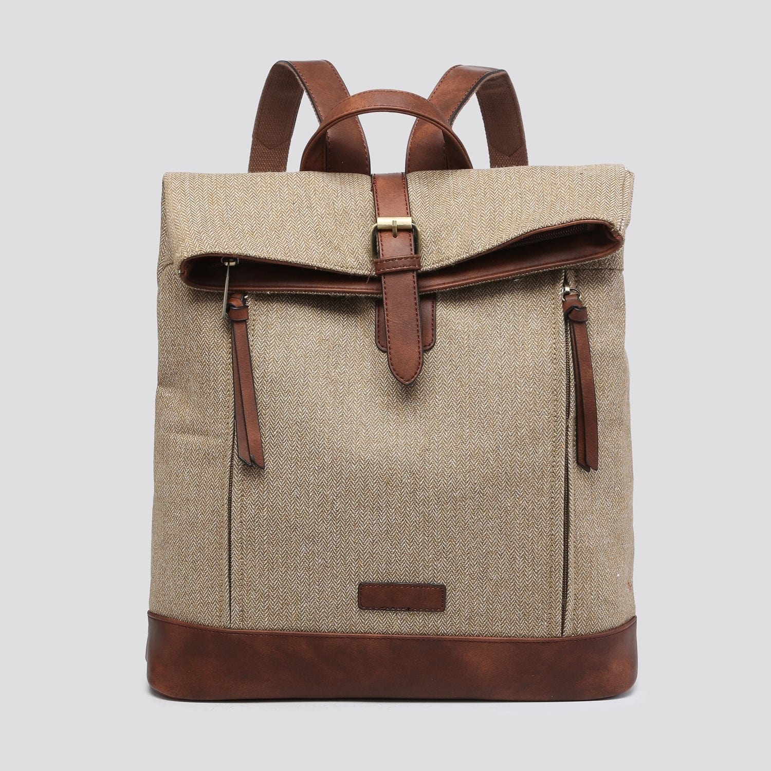 lusciousscarves Backpacks Camel Tweed Backpack Rucksack.