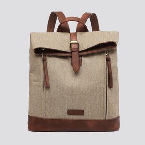 lusciousscarves Backpacks Camel Tweed Backpack Rucksack.
