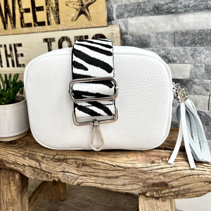 Crossbody top white purse