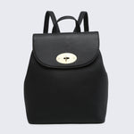 Load image into Gallery viewer, lusciousscarves Handbags Black Vegan Leather Rucksack Backpack
