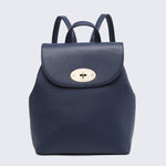 Load image into Gallery viewer, lusciousscarves Handbags Navy Vegan Leather Rucksack Backpack
