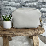 Load image into Gallery viewer, lusciousscarves Handbags Pale Grey Vegan Faux leather tassel camera style crossbody bag

