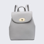 Load image into Gallery viewer, lusciousscarves Handbags Pale Grey Vegan Leather Rucksack Backpack
