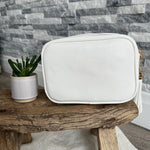 Load image into Gallery viewer, lusciousscarves Handbags White Vegan Faux leather tassel camera style crossbody bag
