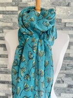 Load image into Gallery viewer, lusciousscarves Scarves Teal Dandelion Breeze Scarf
