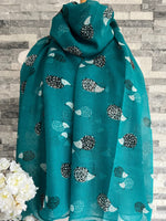 Load image into Gallery viewer, lusciousscarves Scarves Turquoise Hedgehog Scarf

