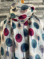 Load image into Gallery viewer, lusciousscarves Scarves White Sketch Trees Scarf
