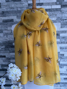 lusciousscarves Scarves Yellow Busy Bees Scarf