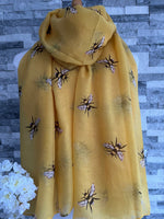 Load image into Gallery viewer, lusciousscarves Scarves Yellow Busy Bees Scarf
